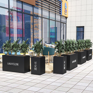 ✅ Outdoor Stainless Steel Wrought Iron Galvanized Sheet Flower Box Planting Box Outdoor Partition Fence Square Courtyard Flower Bed Flower