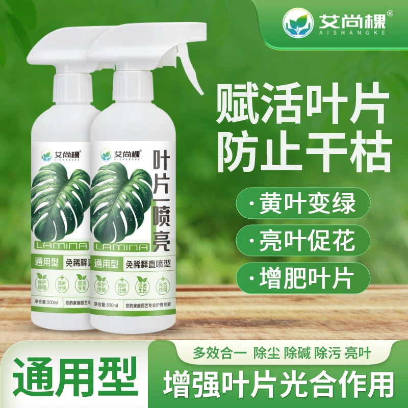 Спрей для ухода за комнатными растениями Aishangke: очиститель листьев, удобрение для денежного дерева и других зеленых растений