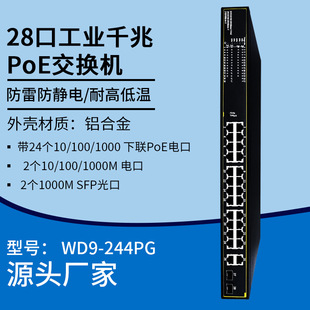 28-Port Non-Network Tube Industrial Gigabit Switch Poe Power Supply Network Ethernet Switch Splitter