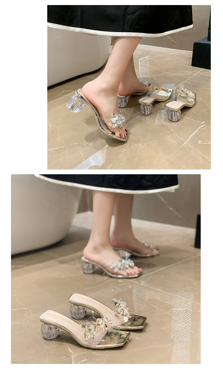 Women's Commute Floral Square Toe Open Toe Fashion Sandals display picture 9