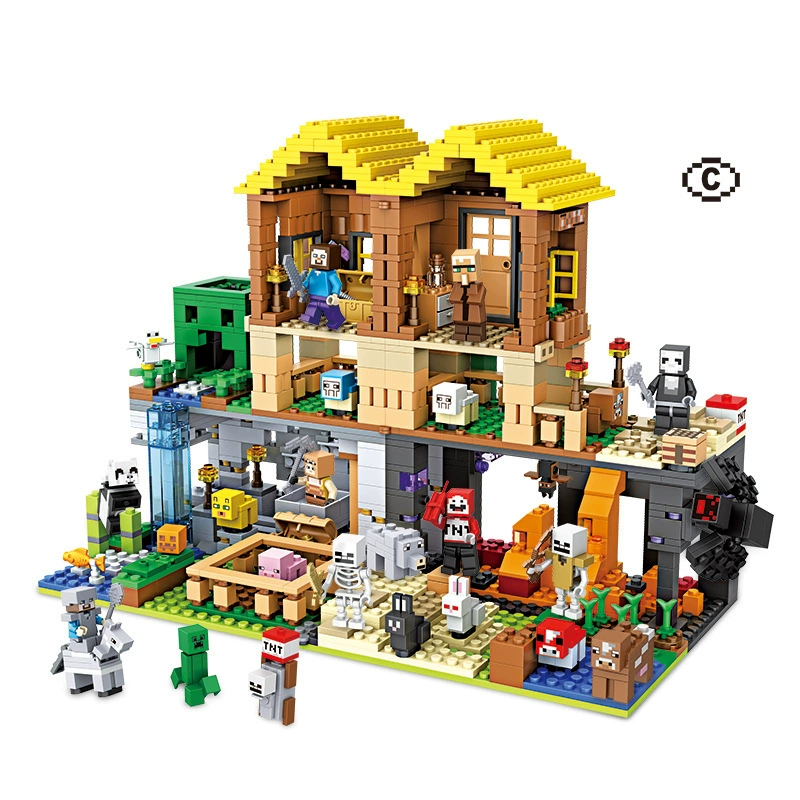 Chao Bao 7132 Мой деревенский домик на дереве совместим с Lego мир пещера хижина конец тень дракон мальчики собираемые игрушки