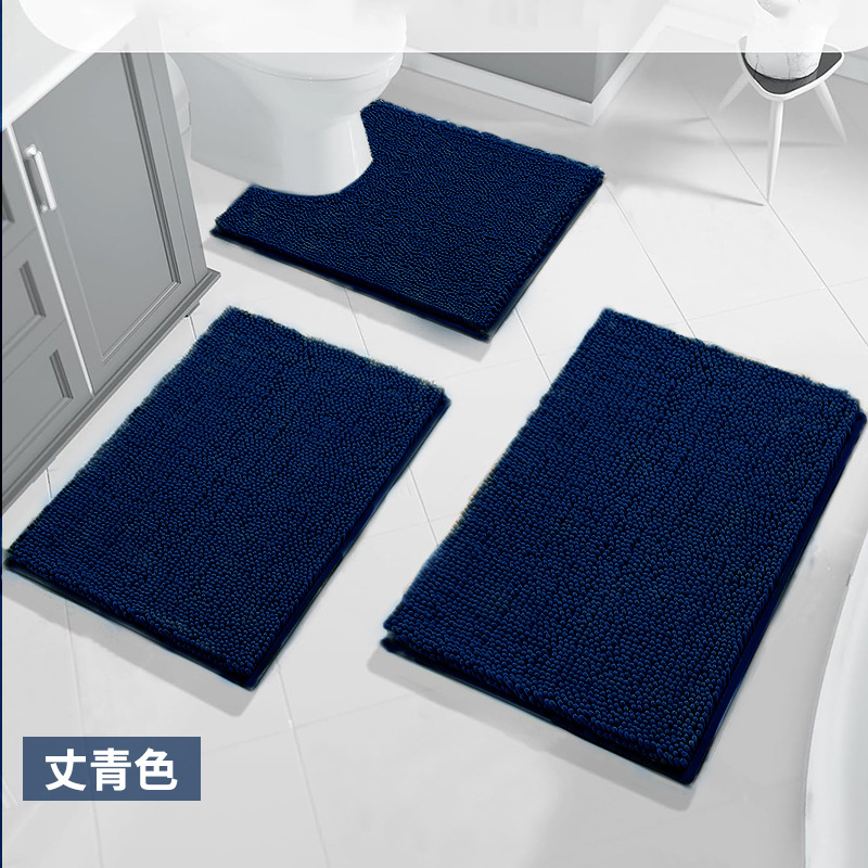 Transfronterizos dedicados al baño inodoro esterilla de piso de tres piezas conjunto de esterilla antideslizante de puerta de inodoro doméstico esterilla de absorción de agua