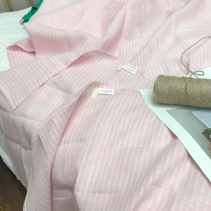 Linen Bath Towel + Two Towel Three-Piece Set Pure Color Soft Skin-Friendly Hemp Linen Bedding Manufacturer Wholesale