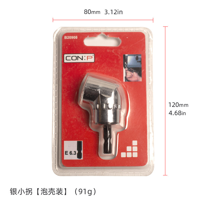 Esquina de cabezal de lote de 105 grados, tornillo de giro en ángulo recto, chal, venta directa de fábrica, mango hexagonal, taladro eléctrico, lote de giro