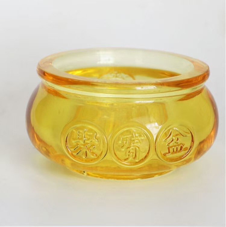 厂家批发黄水晶聚宝盆元宝摆件家居客厅装饰品开业礼品|undefined