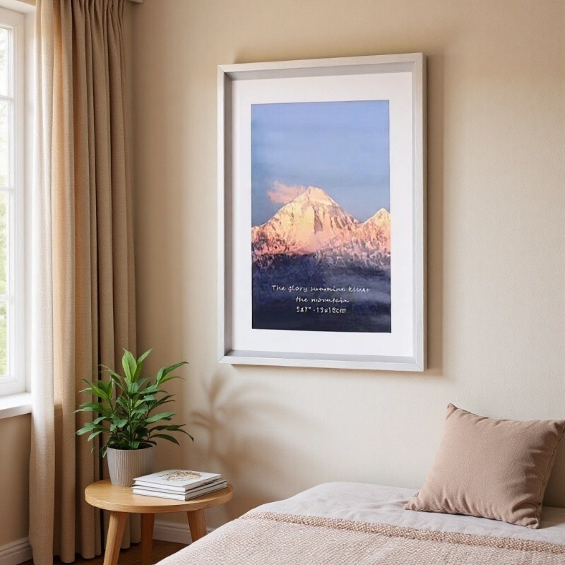 882 Living Room Artistic High-End Aluminum Alloy Welded Photo Frame Display Stand Photo Album Wall Hanging 5*7 Display Stand Ins Style