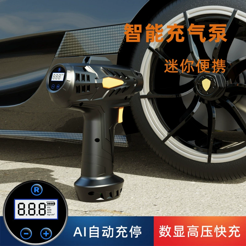 Новый автомобильный воздушный насос, автомобильный воздушный насос для шин, портативный беспроводной надувной велосипедный электрический воздушный насос