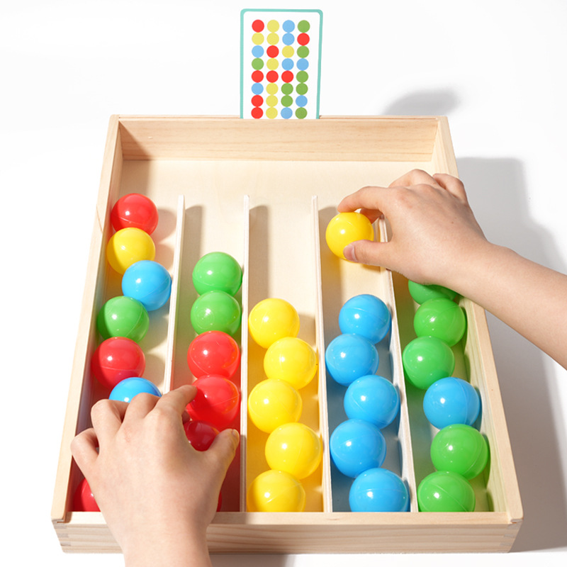 Juguetes para niños de 3 - 6 años explorar juegos de pensamiento de madera gráficos estereoscópicos ayudas didácticas juguetes cognitivos de color al por mayor image 4