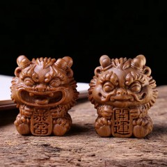 【龍年開好運龍年暴富】綠檀實木雕刻生肖神龍本命龍年祈福擺件