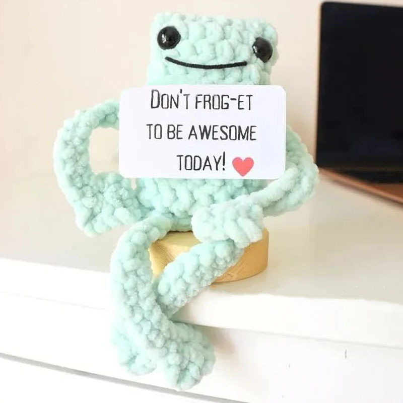 Funny Positive Frogs Mini Crochet Froミニかぎ針長脚カエル|undefined