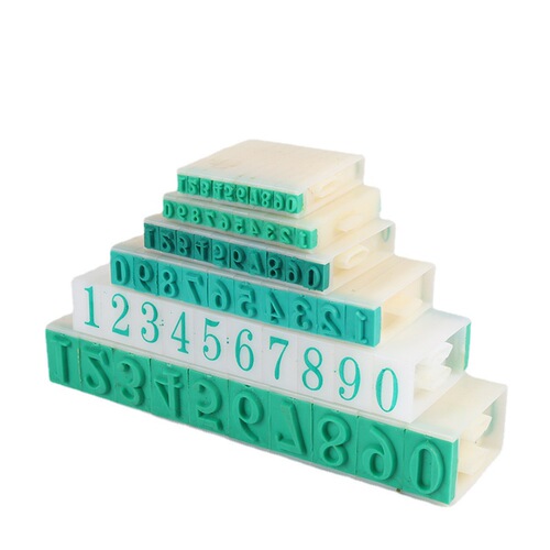 Green rubber s-3 number combination date stamp 0-9 adjustable year month day production date stamp supermarket pharmacy price stamp