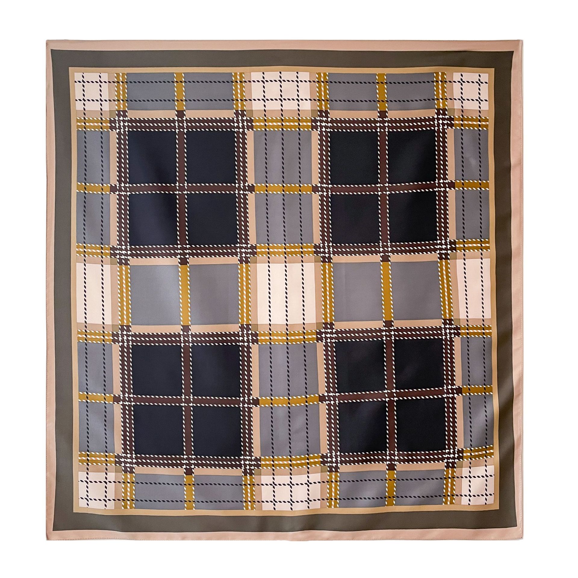 Foulard in seta da donna, elegante sciarpa quadrata estiva_voghion.com