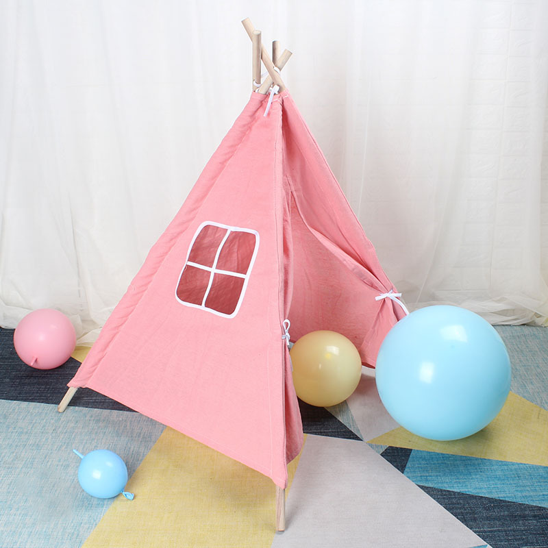 Tienda pequeña para Niños Accesorios de fotografía interior y exterior picnic bebé fiesta globo diseño hecho a mano triángulo tienda