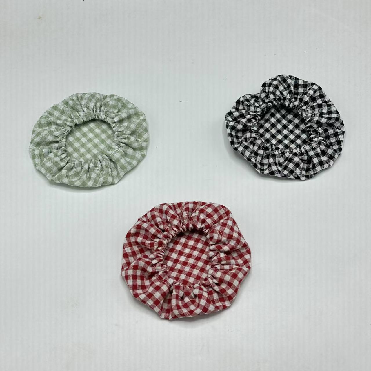 棉布发酵布套 彩色格子布茶杯盖玻璃瓶小罐子防尘布罩发酵面团篮