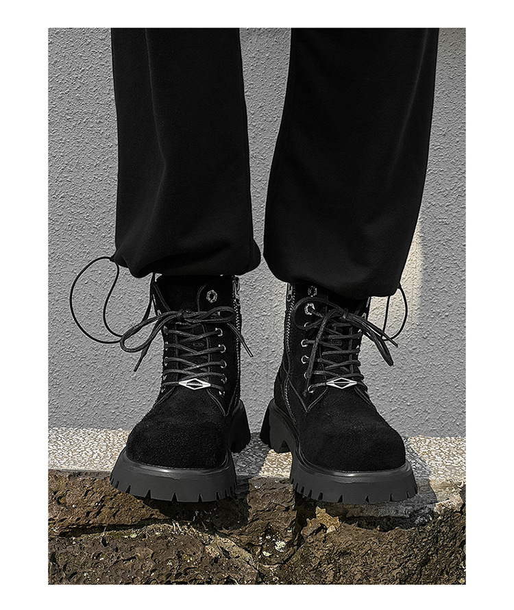 Men's Martin Boots High-top Height-increasing Casual Workwear_voghion.com