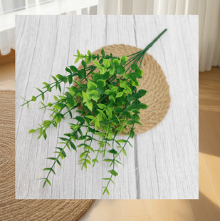 Overseas Amazon simulation plant 7 fork eucalyptus simulation flower indoor decoration artificial flower fake flower wholesale