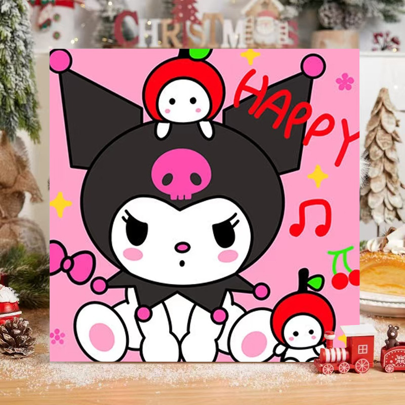 サンリオデジタル油絵 diy 手描きカラーリングクロミメロディー漫画かわいい装飾画メーカー卸売|undefined