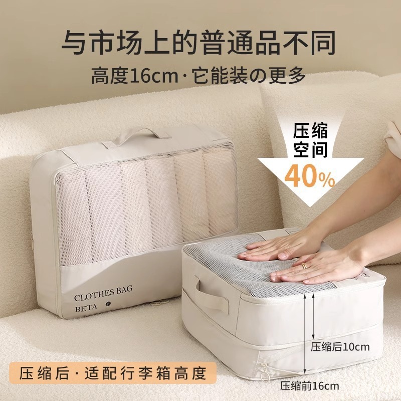 旅行用収納袋、旅行用スーツケース、下着、靴、梱包用収納袋、圧縮衣類セット整理袋|undefined