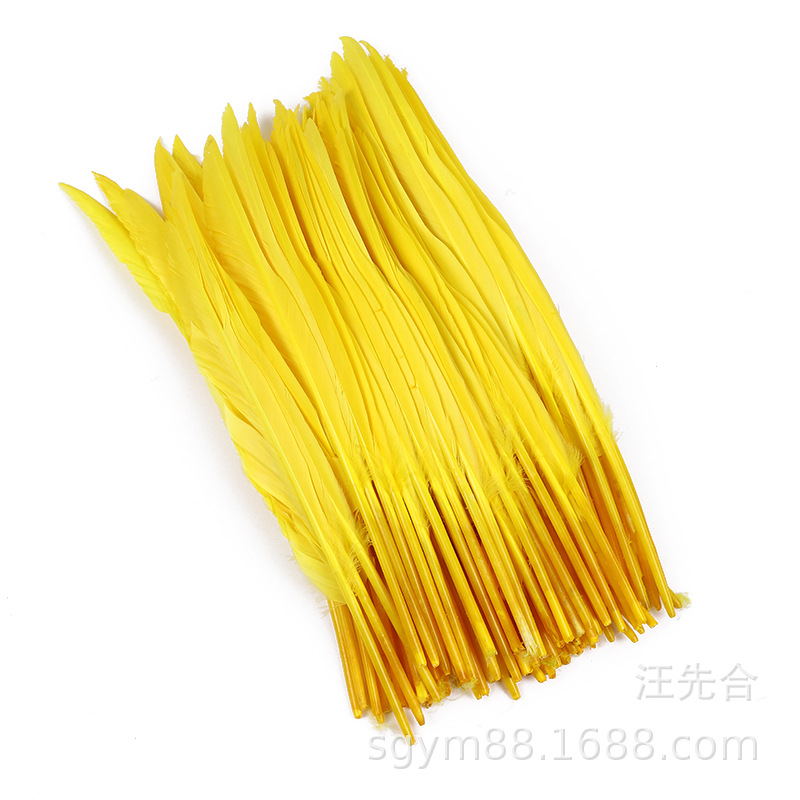 新款羽毛笔金属笔芯 圣诞节礼品 25-30公分毛质滑润，色彩靓丽详情图7