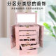 Large Capacity Jewelry Box Multi-layer Jewelry Box European Jewelry Box PU Jewelry Storage Jewelry Box Little Red Book Main Push