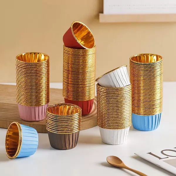 Rolled-edge cups, white cups with rolled rims, muffin paper cups, baking oven cupcake liners, durable cups