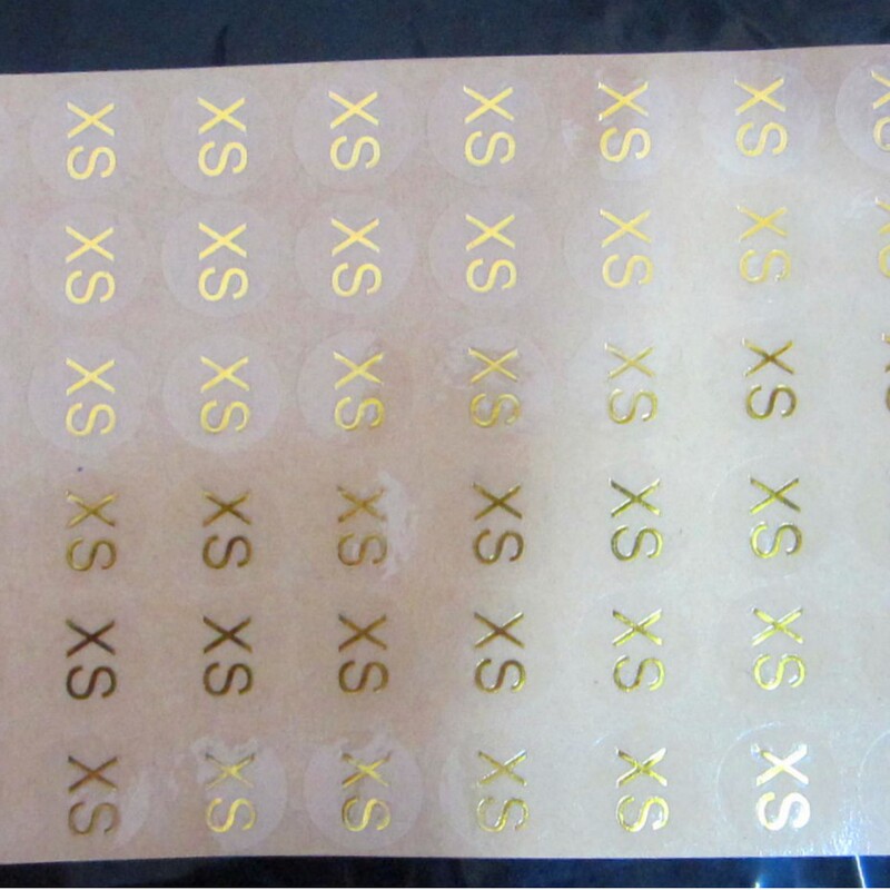 Cross-Border Hot Selling Transparent Hot Stamping Code Number Label Gold Size Digital Code Number Label Self-Adhesive Label Sticker
