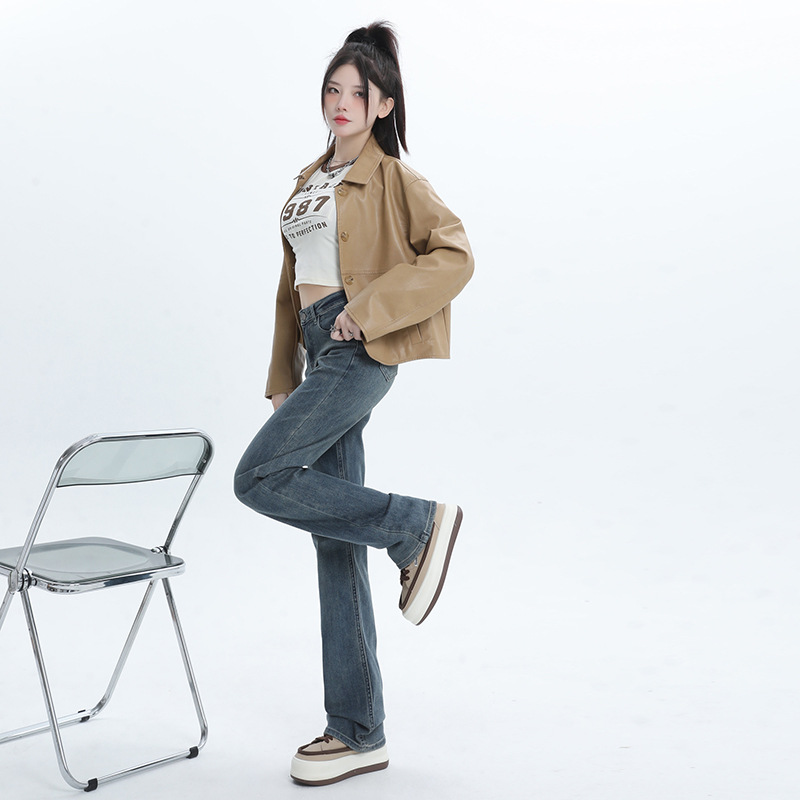 Retro elastic jeans