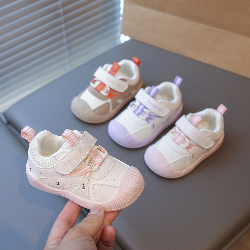 Autumn Baby Toddler Shoes 1-2-3 Years Old Boys and Girls Kidsren's Soft-Soled Non-Slip Leather Sports Key Shoes Dropshipping