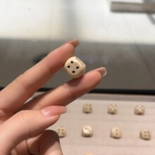 新款料器骰子配件diy编织手绳项链文玩时尚配饰品佛珠手串配珠
