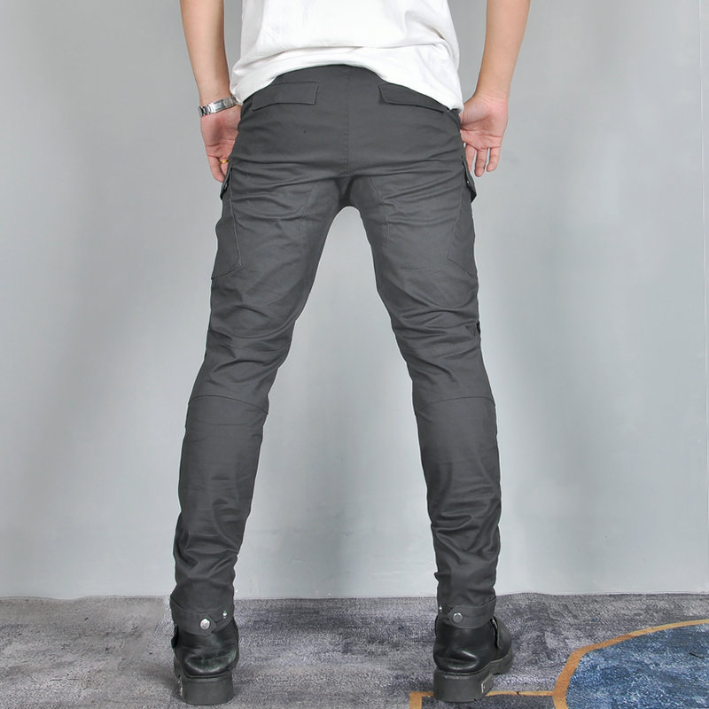 VOLERO motocicleta Four Seasons pantalones de ciclismo resistentes a las caídas pantalones transpirables de cintura alta overoles de motocicleta retro gris pantalones resistentes a las caídas