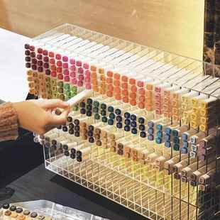 Marker Pen Storage Rack, Oblique Pen Holder, Acrylic Stationery, Color Pen, Pencil, Neutral Girl Dormitory Desktop Organization