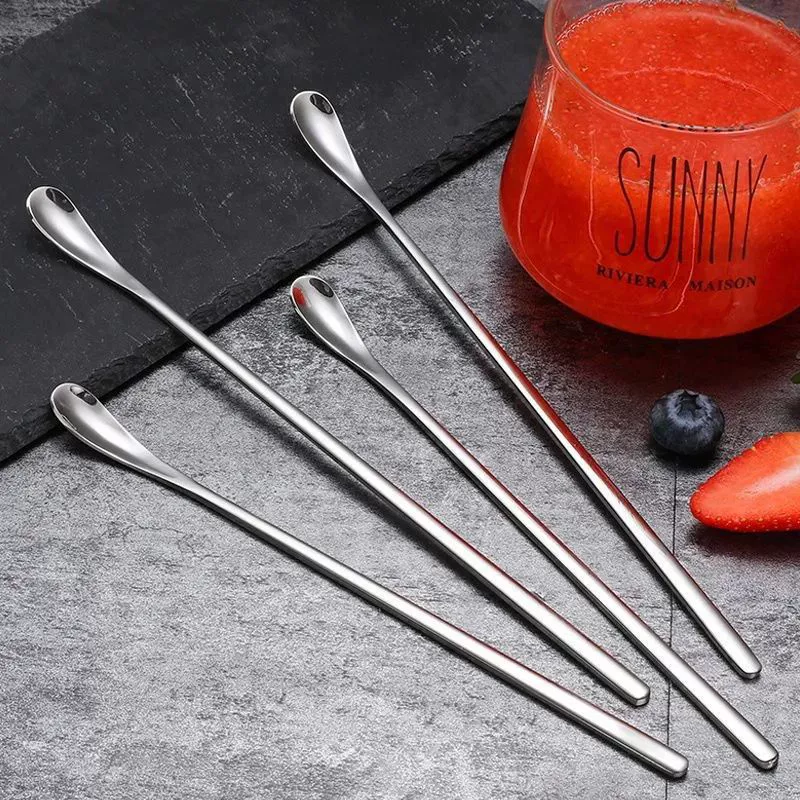 304 нержавеющая сталь бар ледяная ложка творческое удлинение 26cm перемешивание медовая ложка с длинной ручкой кофе фруктовый сок ложка льда