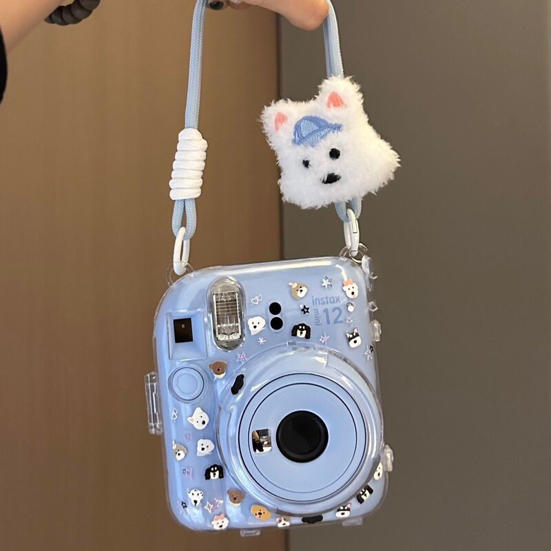 Mini12 Transparent Shell Instax Crystal Stand Hard Shell Camera Protective Shell Chain Mini12 Transparent Shell Instax Crystal Stand Hard Shell Camera Protective Shell Chain