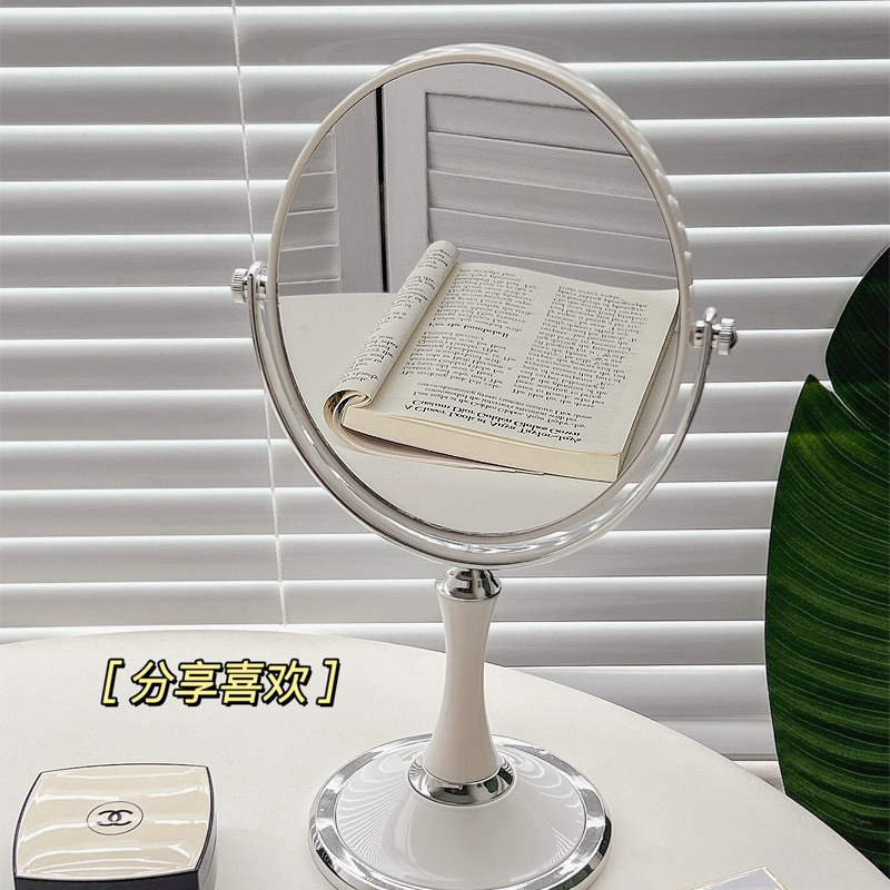 Double-sided magnifying glass, table storage system for students, mirror