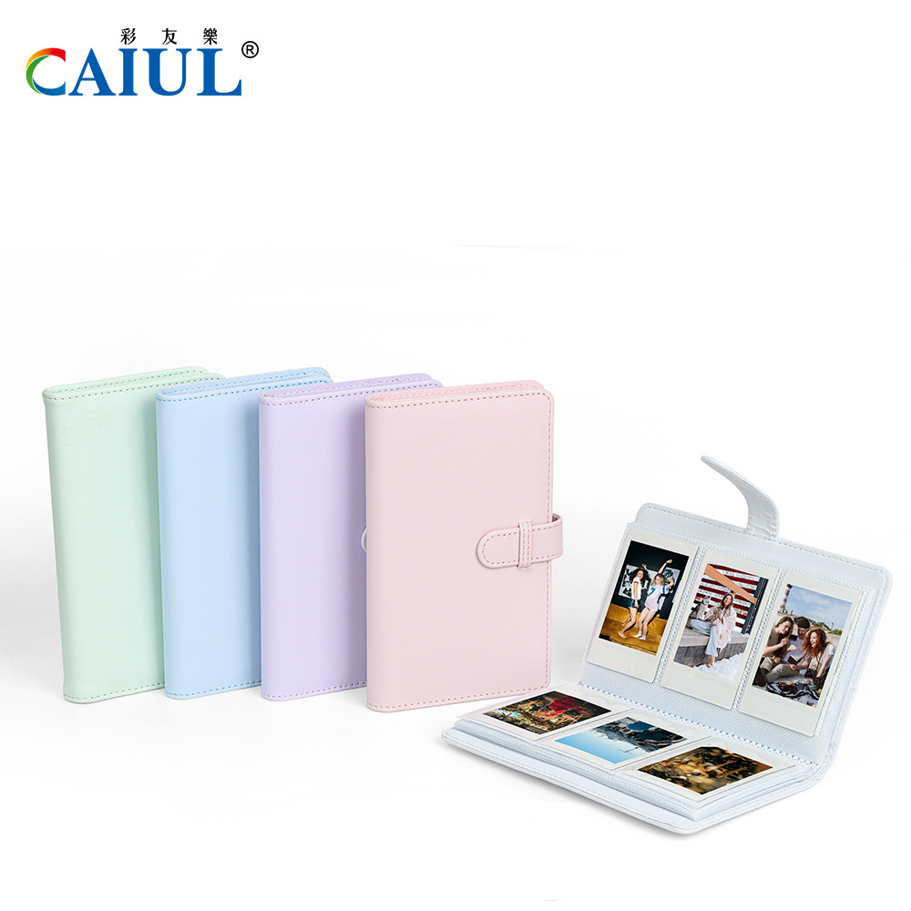 多功能大容量拍立得3寸相片纯色相册车票名片夹108枚照片收纳卡册