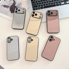 适用iPhone17ProMax镜面手机壳新款补妆镜苹果16e全包防摔保护套