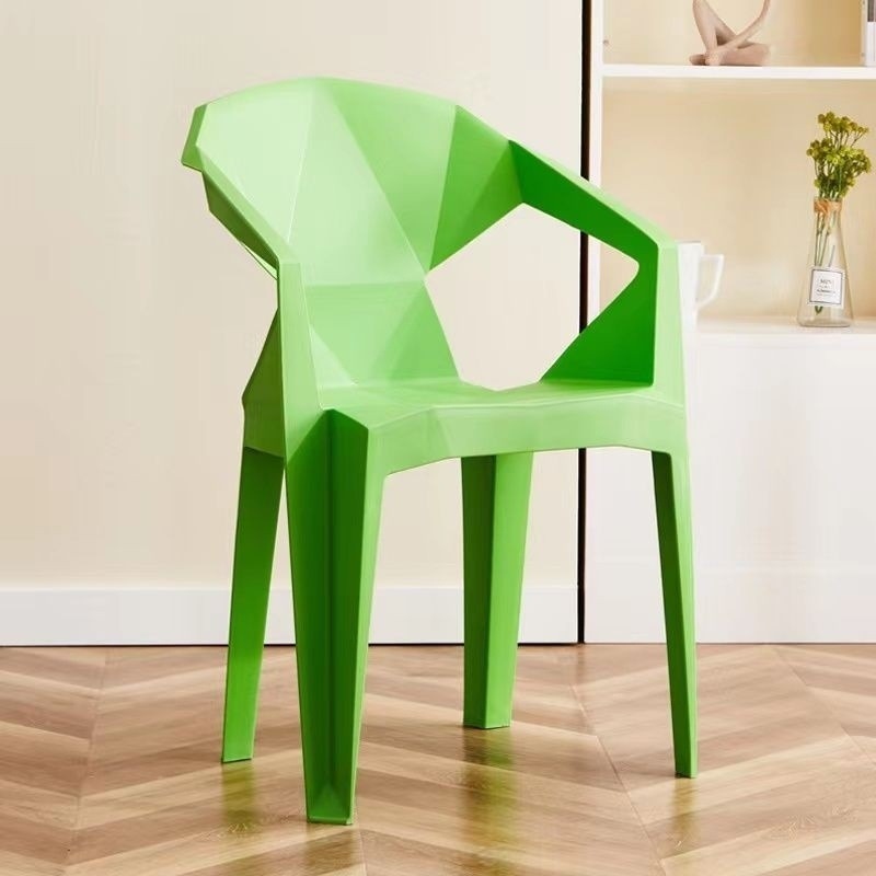 厚みのあるプラスチック製の椅子、業務用背もたれ付きダイニングチェア、アームレスト、屋台のダイニングテーブル、ホームレストラン、極厚のプラスチックスツール|undefined