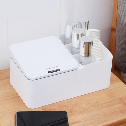 Smart sensor electric desktop storage box stand jewelry organizer skincare tissue box storage container office snack box