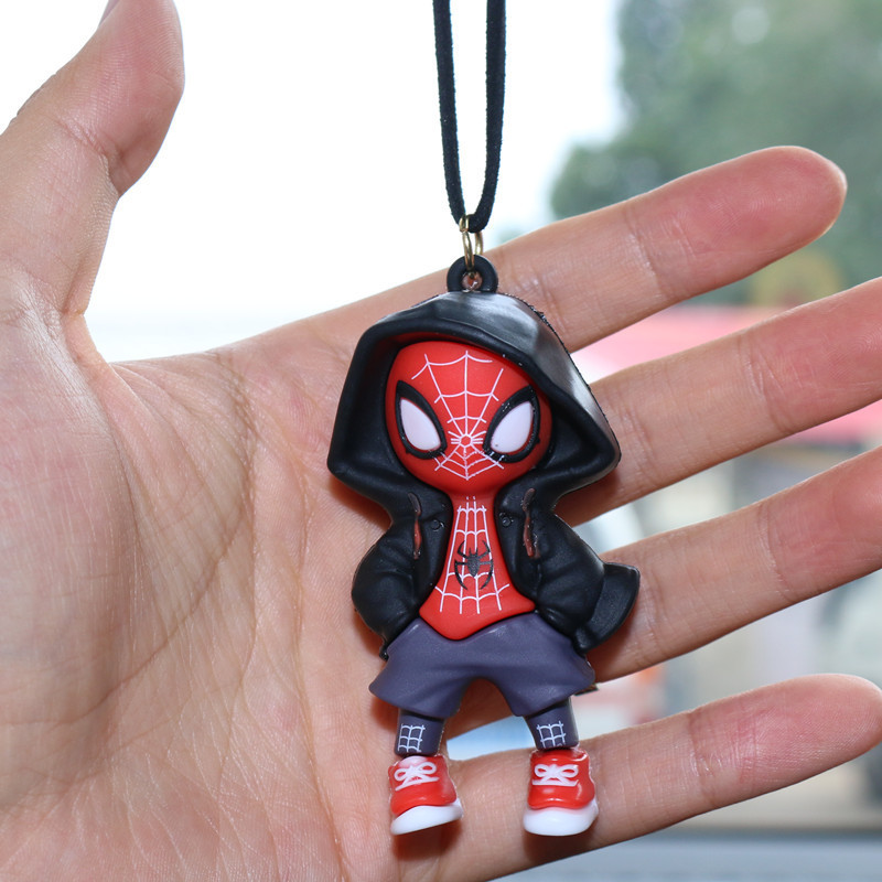 スウェットシャツ超人間スパイダーマンカーペンダント車かわいいキーホルダーペンダント人形カップル小物人形|undefined