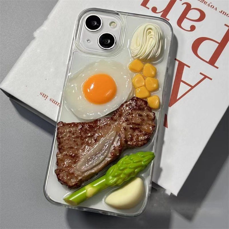 High-grade three-dimensional gourmet iphone16promax 15/14/13pro/11 phone case