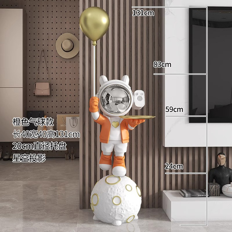 Orange neon astronaut, lights with projector, bluetooth