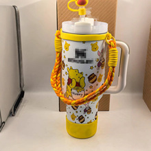 新款小熊维尼卡通冰霸杯可爱40oz不锈钢史丹利保温杯吸管汽车杯