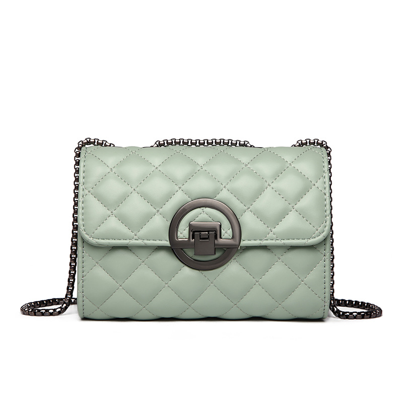 Lingge ricamato filo da donna 2024 nuova moda alla moda catena spalla singola tracolla Internet borsa quadrata piccola rossa_voghion.com