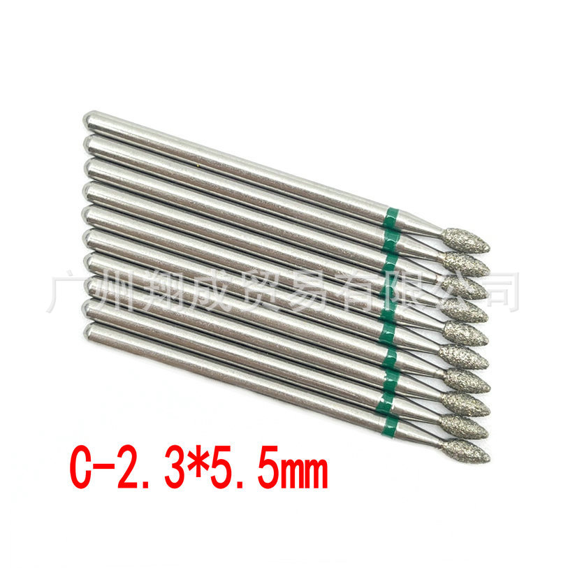 10 unids Amazon Venta caliente nail art carborundum pulido traje uñas descarga taladro piel muerta eliminación diamante Taladro