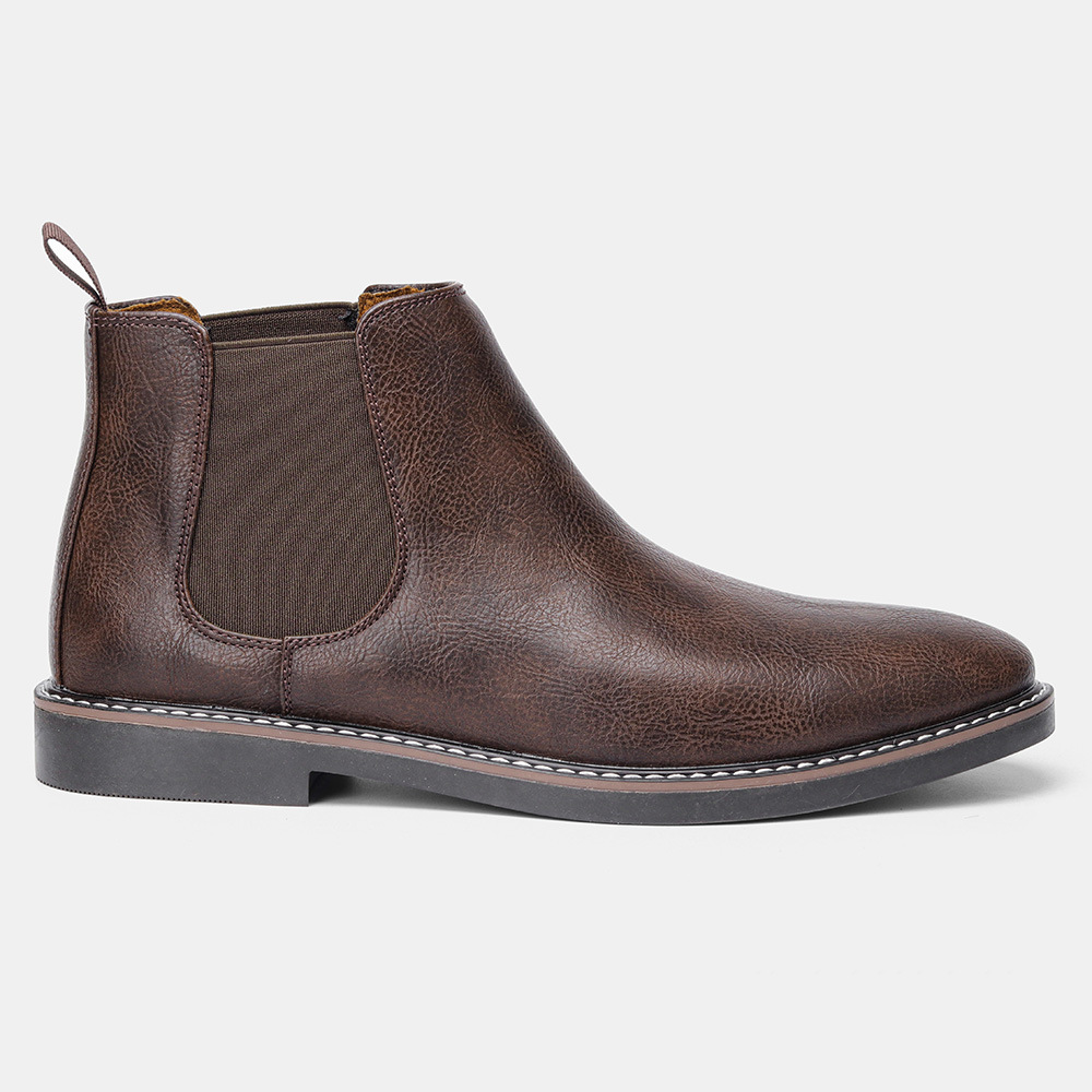 Herren Britische Herrenschuhe Polnische Farbe Mode Retro Herren Übergröße Stiefeletten Stiefeletten_voghion.com