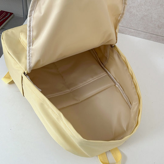 High-value backpack durable solid color schoolbag junior high school girls college students simple backpack high school students niche girls