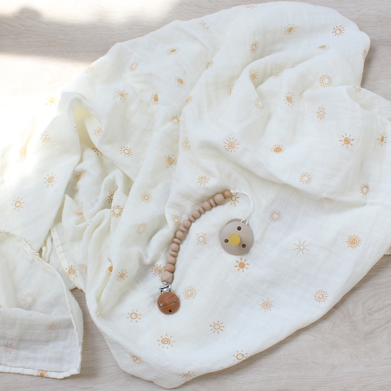 Title 7, Saf Pamuklu Çift Kat Gazlı Bebek Kundak Battani...