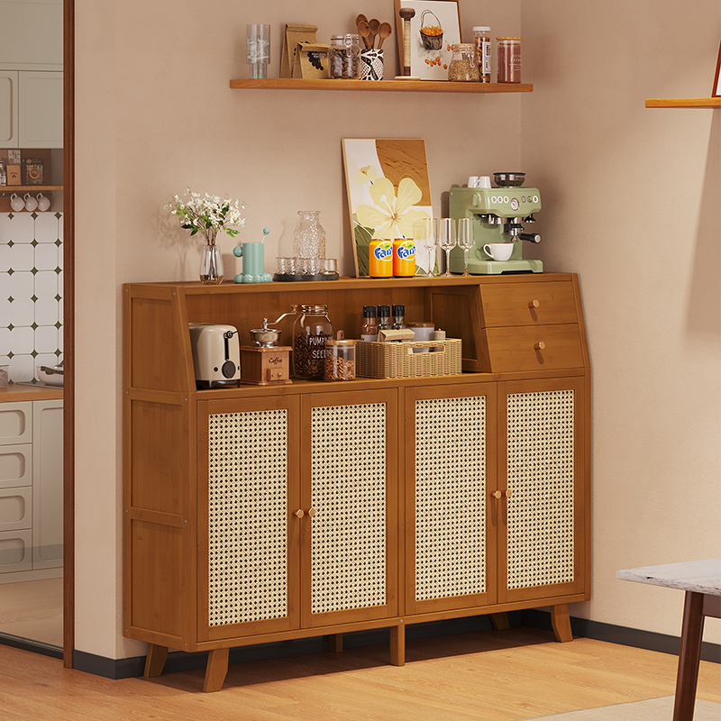 Kitchen Sideboard Retro Side Cabinet Living Room Storage Cabinet Floor-Standing Cabinet Coffee Wall-Mounted Integrated Storage Cabinet Tea Cabinet