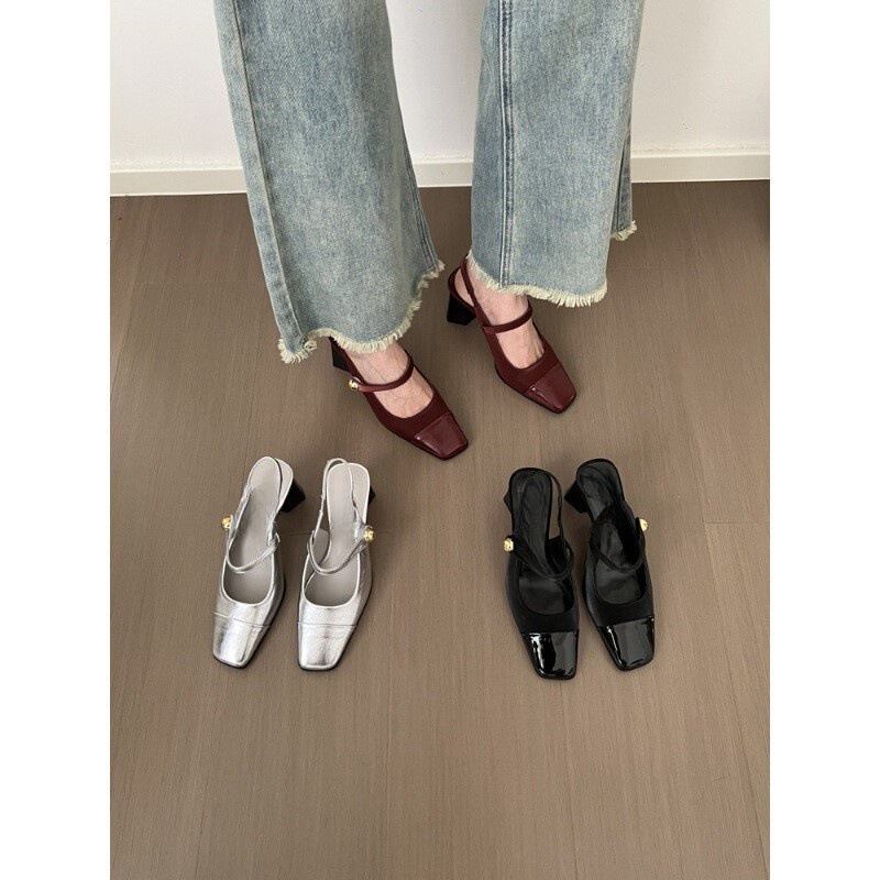 Elegant French Style Red Single Shoes Women's Shoes Summer 2025 New Spring and Autumn High Heeled Elegant Mary Jane Evening Shoes Elegant French Style Red Single Shoes Women's Shoes Summer 2025 New Spring and Autumn High Heeled Elegant Mary Jane Evening Shoes
