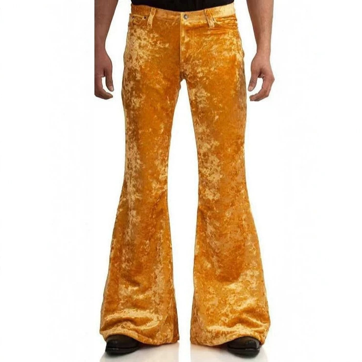 Men's Flared Velvet Pants Clothing Men's Retro Flared Jeans